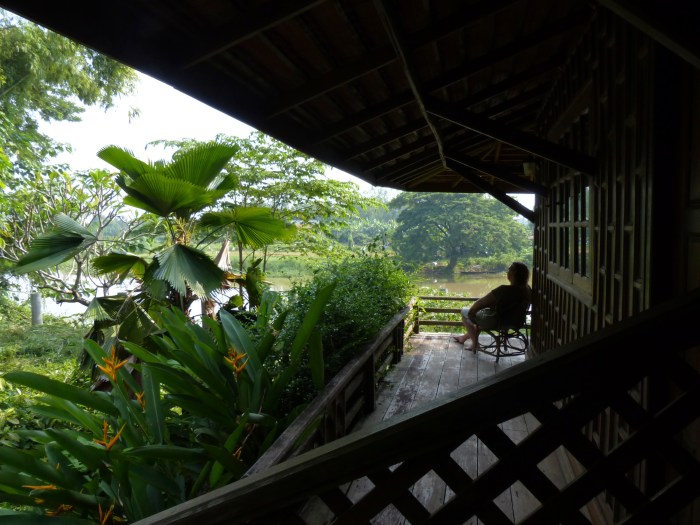 Claire before the floor caved in - hotel has potential