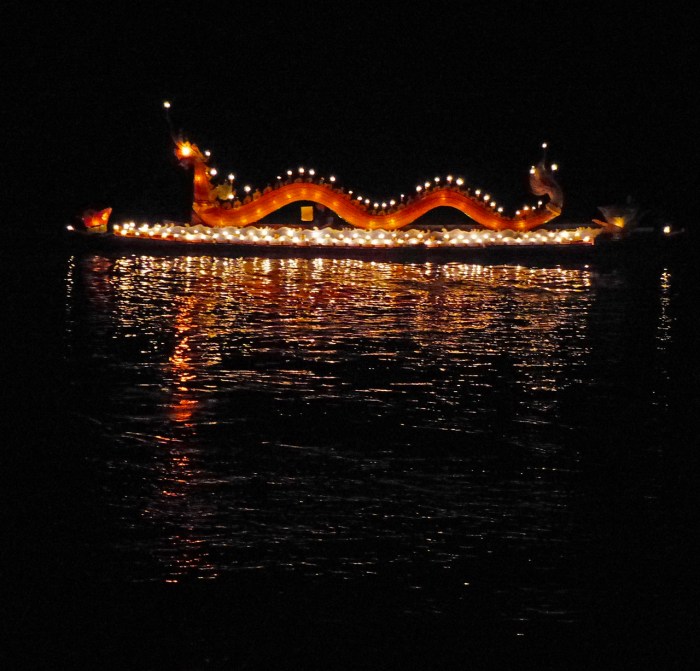 Dragon boat on the river