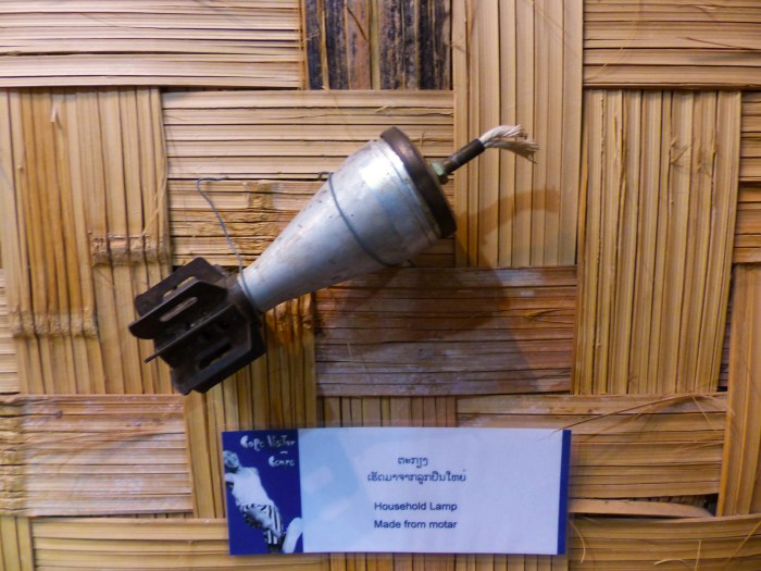 Oil lamp made from morter