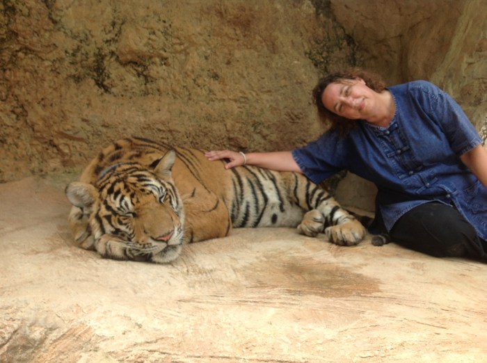 Claire and her favorite tiger