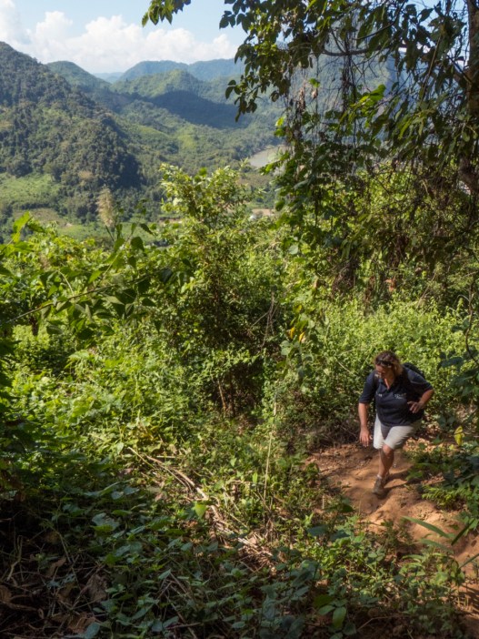 Claire Climbing the hill
