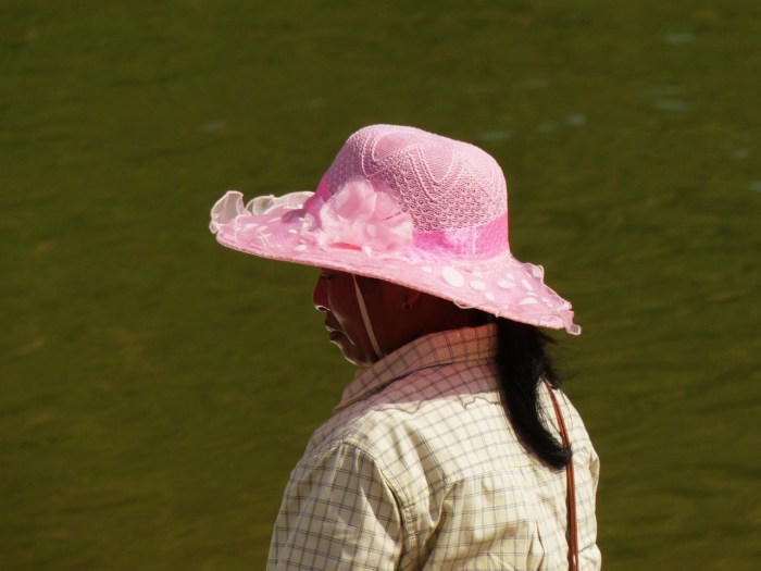Woman in fancy hat