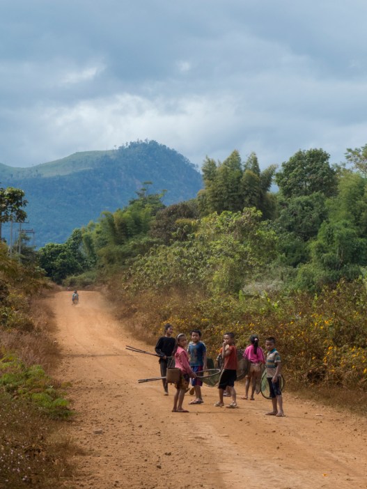 On the road to the Katu village