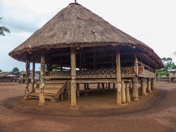 The community house lies in the center of the village