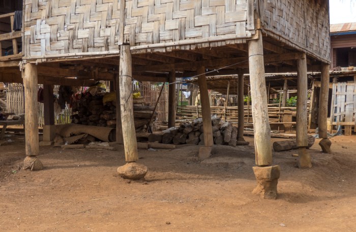 Closer view of ancient construction techniques