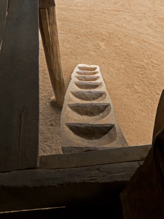 Stairs used to enter a Katu hut