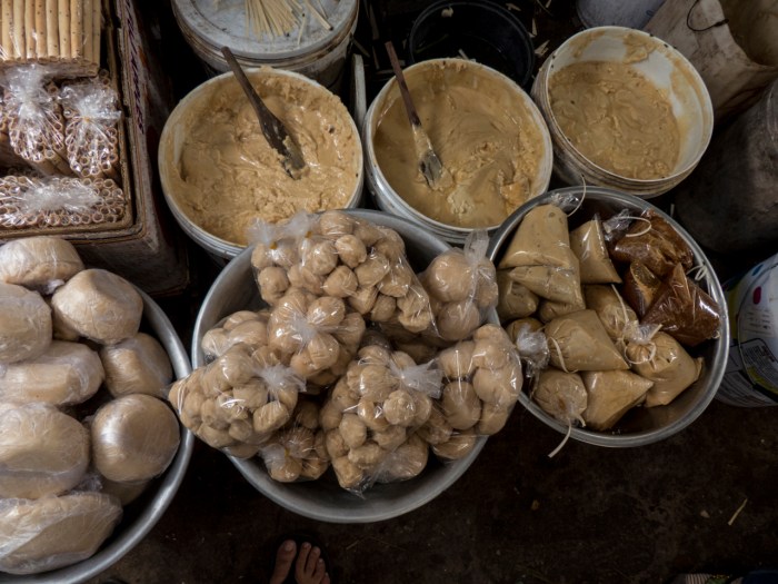 Palm sugar in the local market
