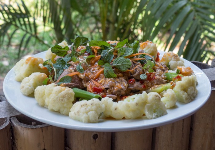 Koh Kong style Beef and crying Cauliflower