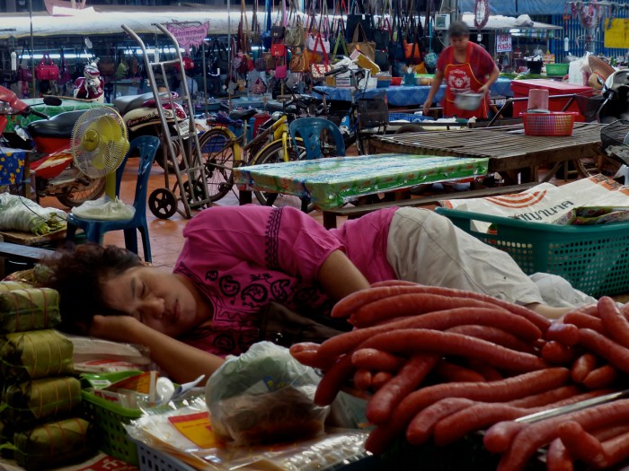 Dreaming away at the local market