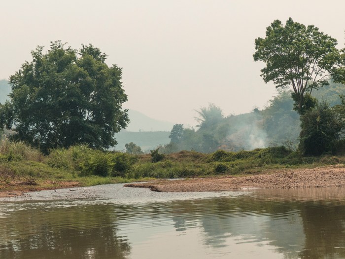 Fire along the river