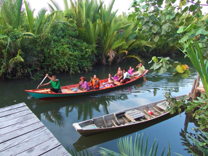 A local family floating by