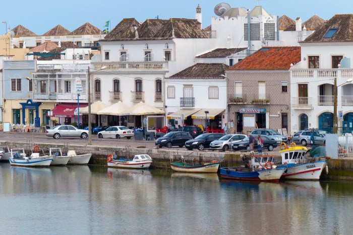 View from our hotel balcony in Tavira