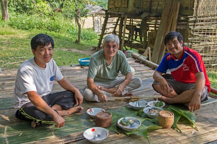 Left to right: Mr Lah, Michel, and Mr Mang
